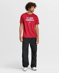 Nike Men's Heather Red St. Louis Cardinals Stacked Tri-Blend T-Shirt