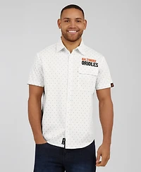 Darius Rucker Collection By Fanatics Men's Cream Baltimore Orioles Printed Button-Down Shirt