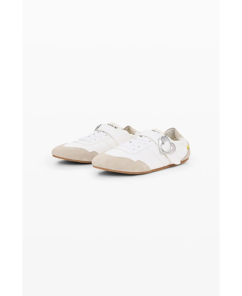 Desigual Women's Leather Buckle Sneaker