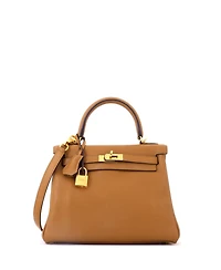 Pre-Owned HERMES Kelly 25 Handbag Swift with Gold Hardware