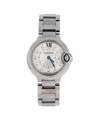 Pre-Owned Cartier Ballon Bleu de Cartier Quartz Watch in Stainless Steel with Diamond Markers 28mm