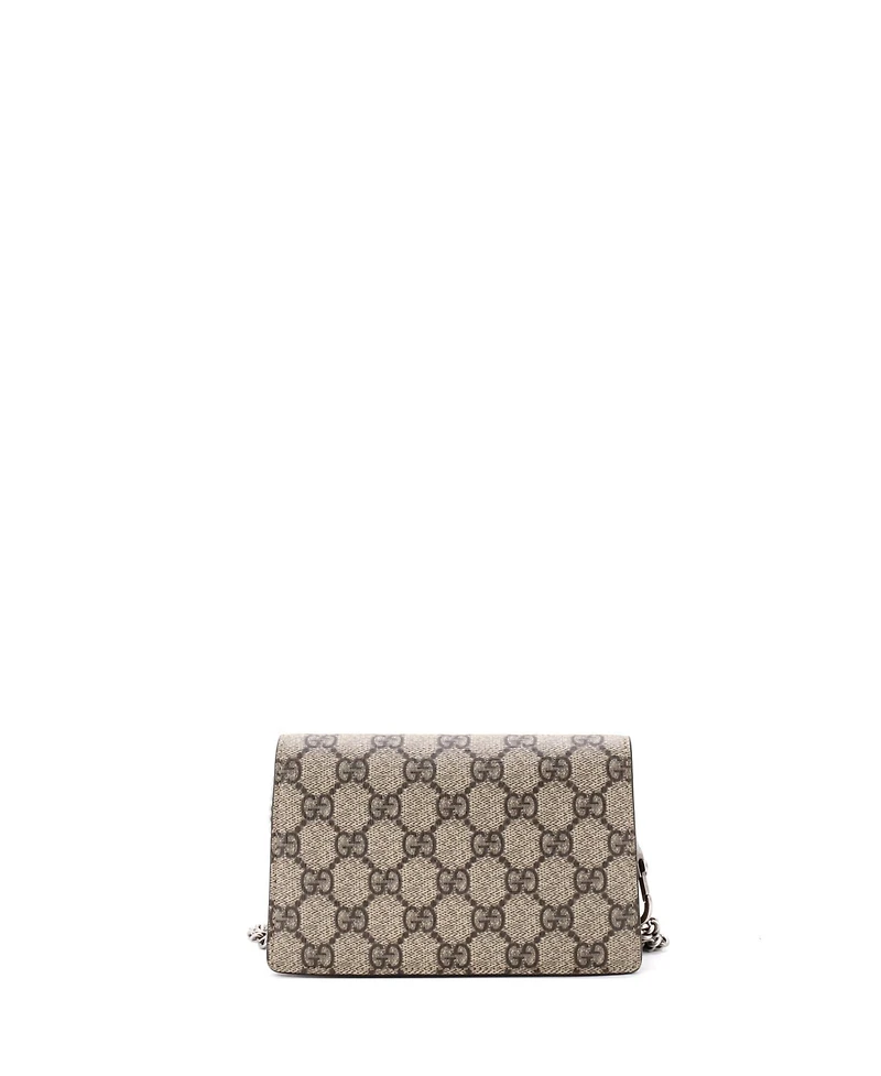Pre-Owned Gucci Super Mini Dionysus Bag Gg Coated Canvas