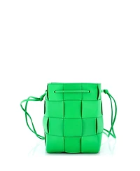 Pre-Owned Bottega Veneta Small Cassette Bucket Bag Maxi Intrecciato Leather