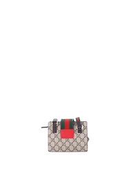 Pre-Owned Gucci Children's Web Heart Shoulder Bag Gg Coated Canvas