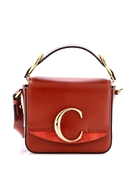 Pre-Owned Chloe Mini C Flap Bag Leather
