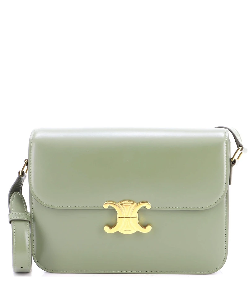 Pre-Owned Celine Large Triomphe Shoulder Bag Smooth Calfskin