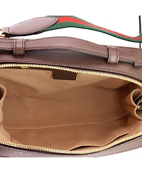 Pre-Owned Gucci Small Ophidia Zip Around Camera Bag Gg Coated Canvas