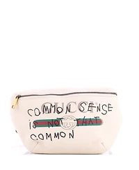 Pre-Owned Gucci Medium Logo Belt Bag Printed Leather