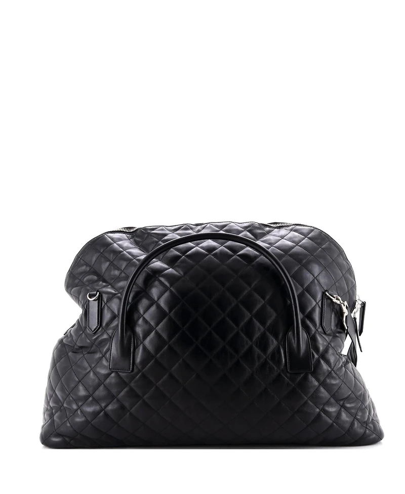Pre-Owned Saint Laurent Es Giant Travel Bag Quilted Leather