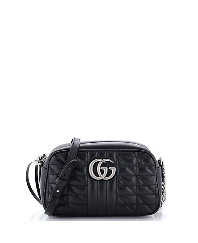 Pre-Owned Gucci Small Gg Marmont Shoulder Bag Mixed Matelasse Leather