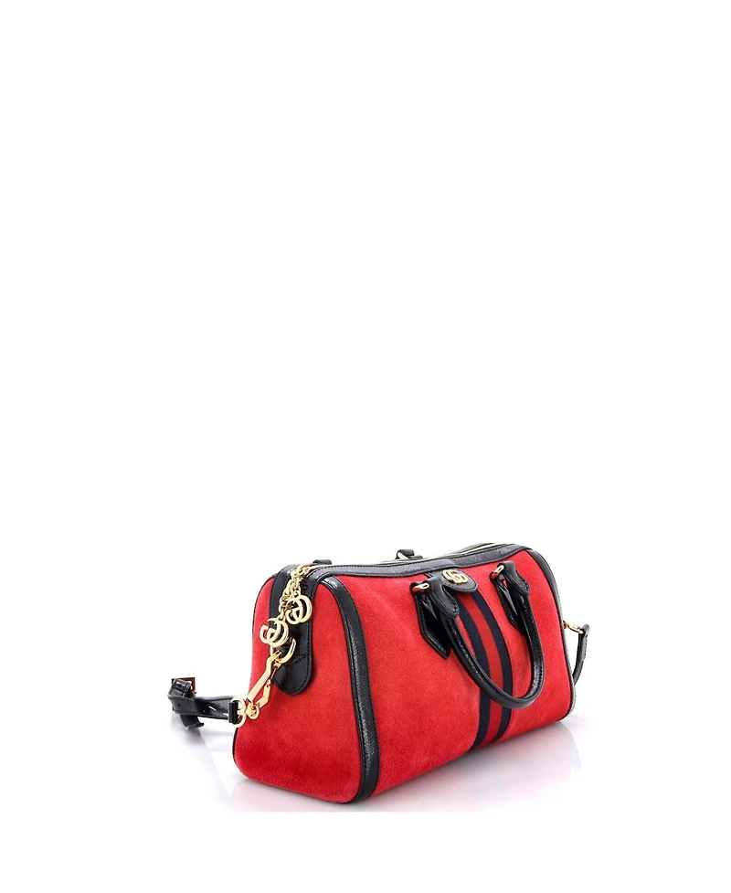 Pre-Owned Gucci Medium Ophidia Boston Bag Suede