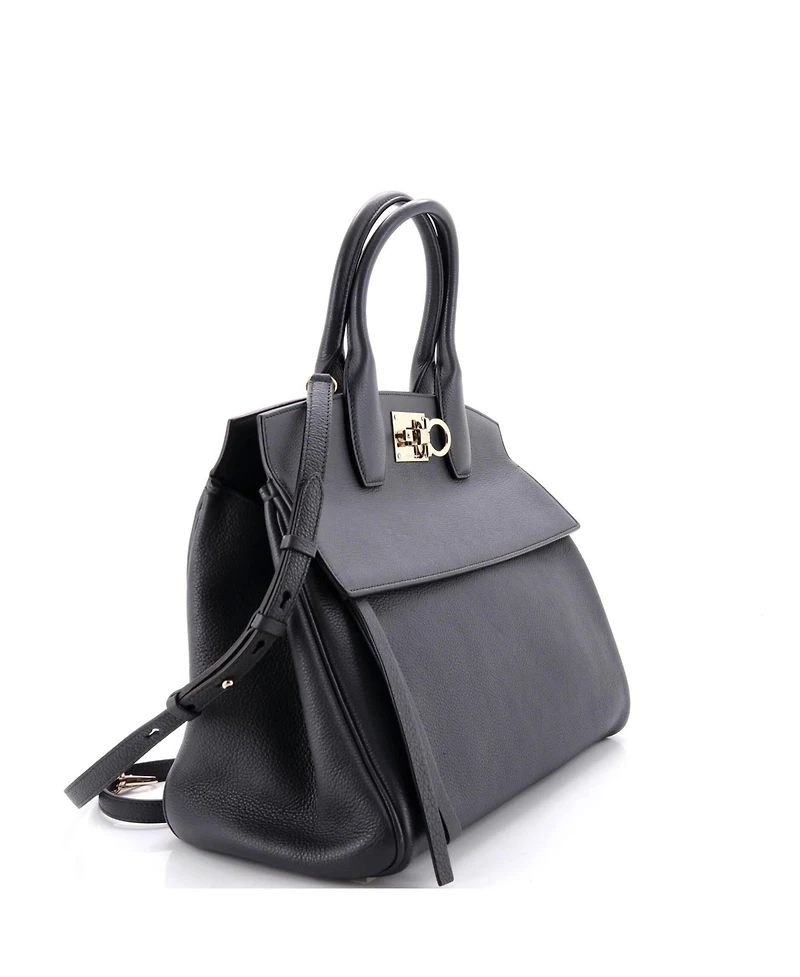 Pre-Owned Salvatore Ferragamo Medium Studio Satchel Leather