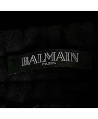 Pre-Owned Balmain Men's Cotton Rib Paneled Biker Track Pants