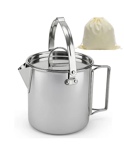 Piscifun Stainless Steel Camping Kettle Foldable Handle Portable Outdoor Coffee Pot