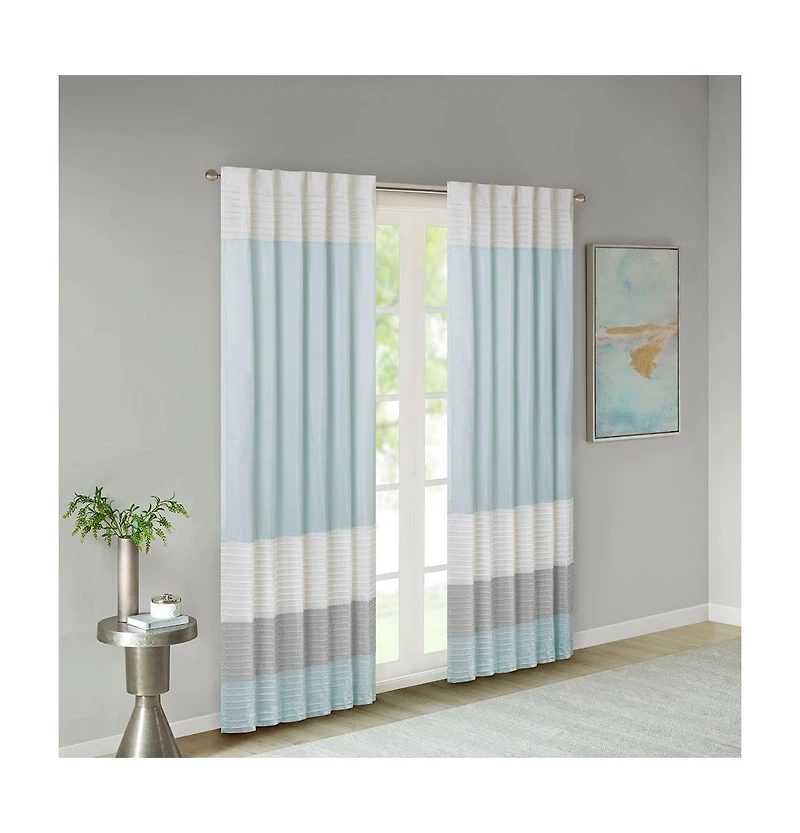 Avobird Polyoni Pintuck Curtain Panel Only 1 Pc Panel