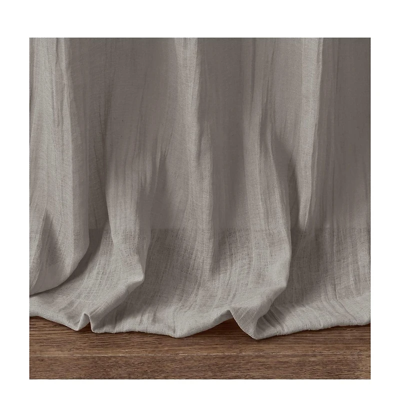 Avobird Solid Crushed Curtain Panel Pair 2 Pcs Window Panels
