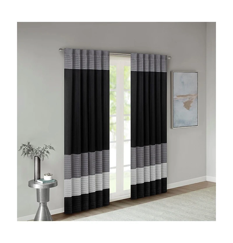 Avobird Pintuck Curtain Panel Only 1 Pc Panel