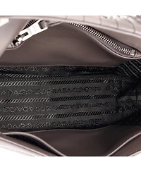 Pre-Owned Prada Small Curved Flap Chain Shoulder Bag Diagramme Quilted Leather