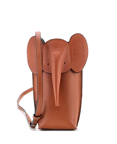Pre-Owned Loewe Elephant Pocket Crossbody Bag Leather