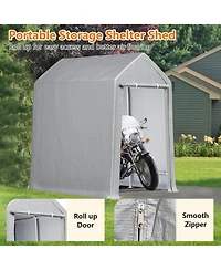 gaomon 6x8 Ft Portable Shed Outdoor Motorcycle Covers Storage Shelter, Heavy Duty Storage Shed