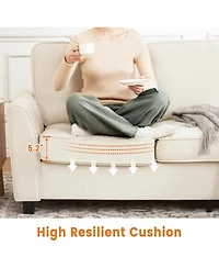 gaomon 83 Inch Modern 3 Seater Sofa, Oversized Cloud Couch with Washable Detachable Covers, Comfy Chenille Upholstered Sofa for Living Room, Apartment