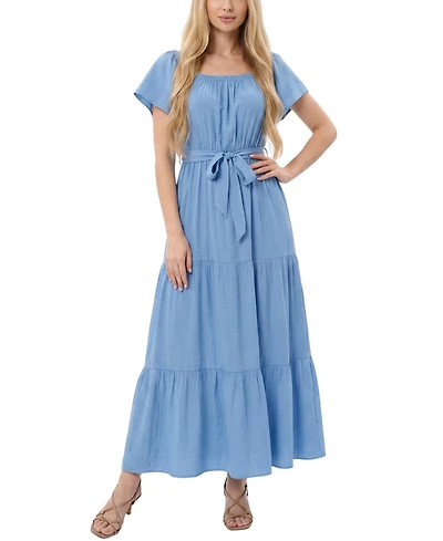 Ny Collection Womem's Square Neck Maxi Dress