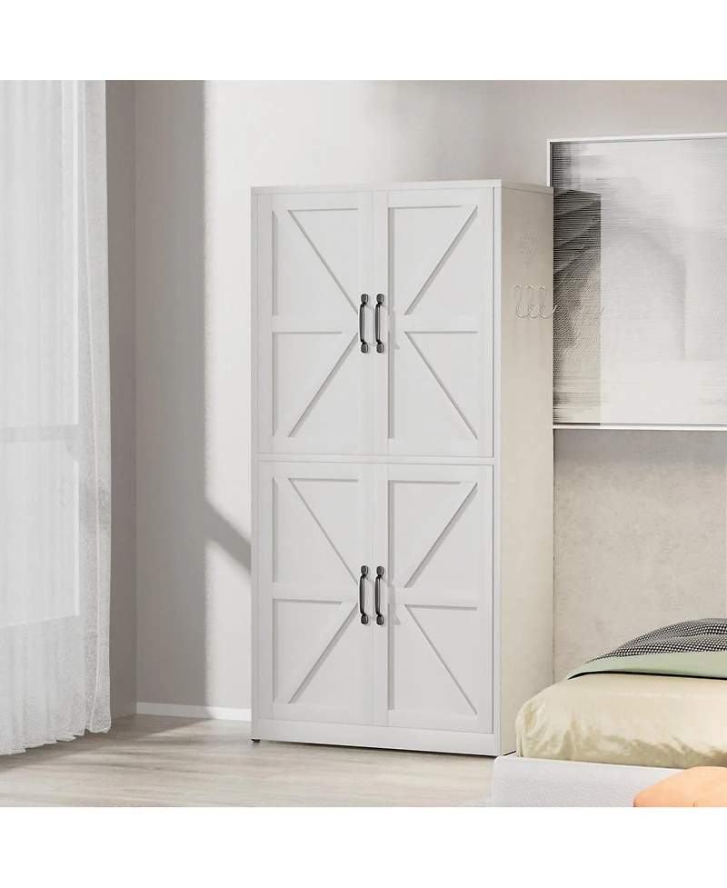 Streamdale Furniture Steel Kitchen Pantry Storage Cabinet with Adjustable Shelves