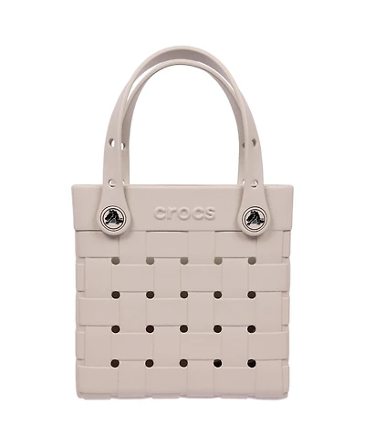 Crocs Women's Woven Style Crossbody Tote with Top Handles and Removeable Strap