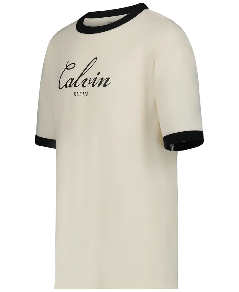 Calvin Klein Boys' 8-20 Ringer Short-Sleeve T-Shirt