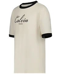 Calvin Klein Boys' 8-20 Ringer Short-Sleeve T-Shirt
