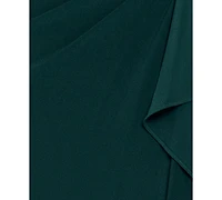Betsy & Adam Women's Beaded Sleeve Ruched Maxi Dress