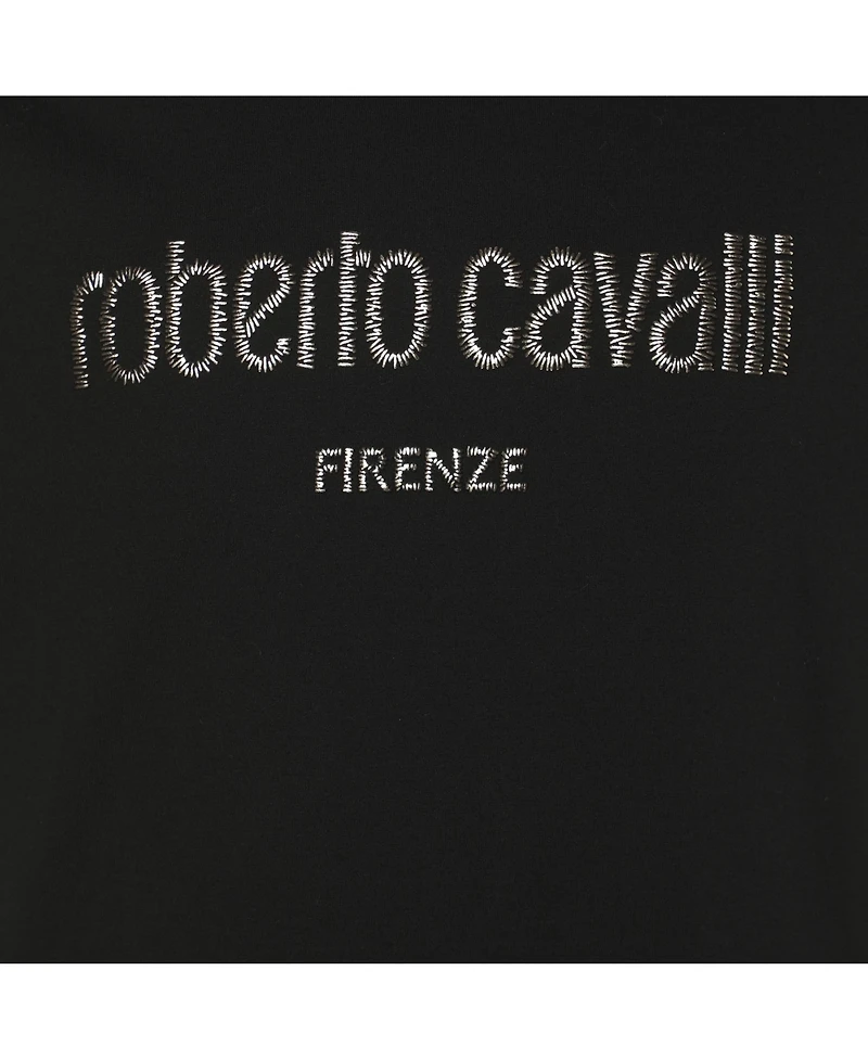 Pre-Owned Roberto Cavalli Men's Jersey Logo Print T-Shirt