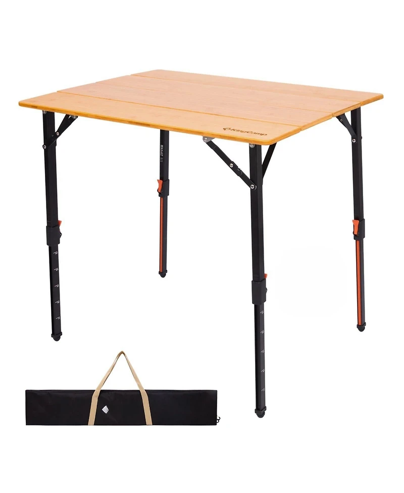 Piscifun Folding Camping Table Ultralight Portable Fiberglass Adjustable Height Aluminum Carry Bag Outdoor Picnic Beach Bbq