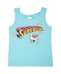 Justice League Supergirl Toddler Girls' 2T- 4T Athletic Tank Top and Shorts Set