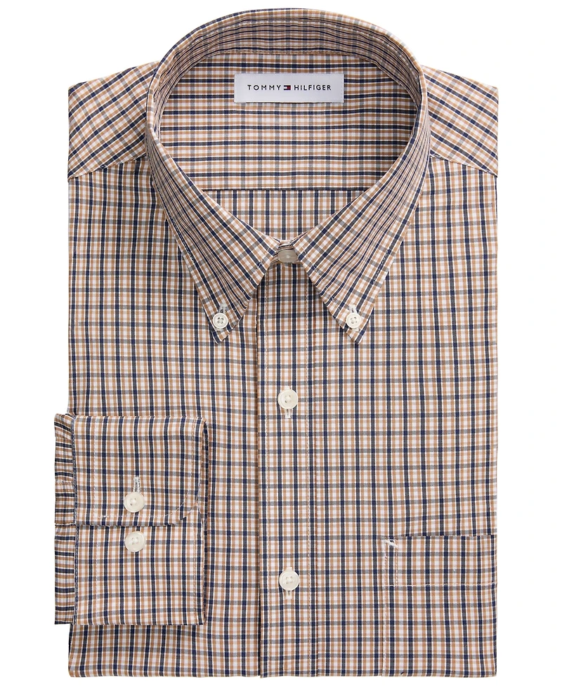 Tommy Hilfiger Men's Button-Down Collar Long-Sleeve Dress Shirt