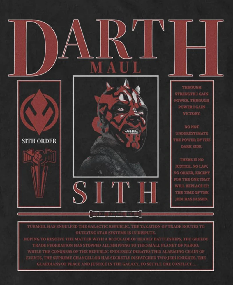 Fifth Sun Men's Star Wars Maul Card T-Shirt