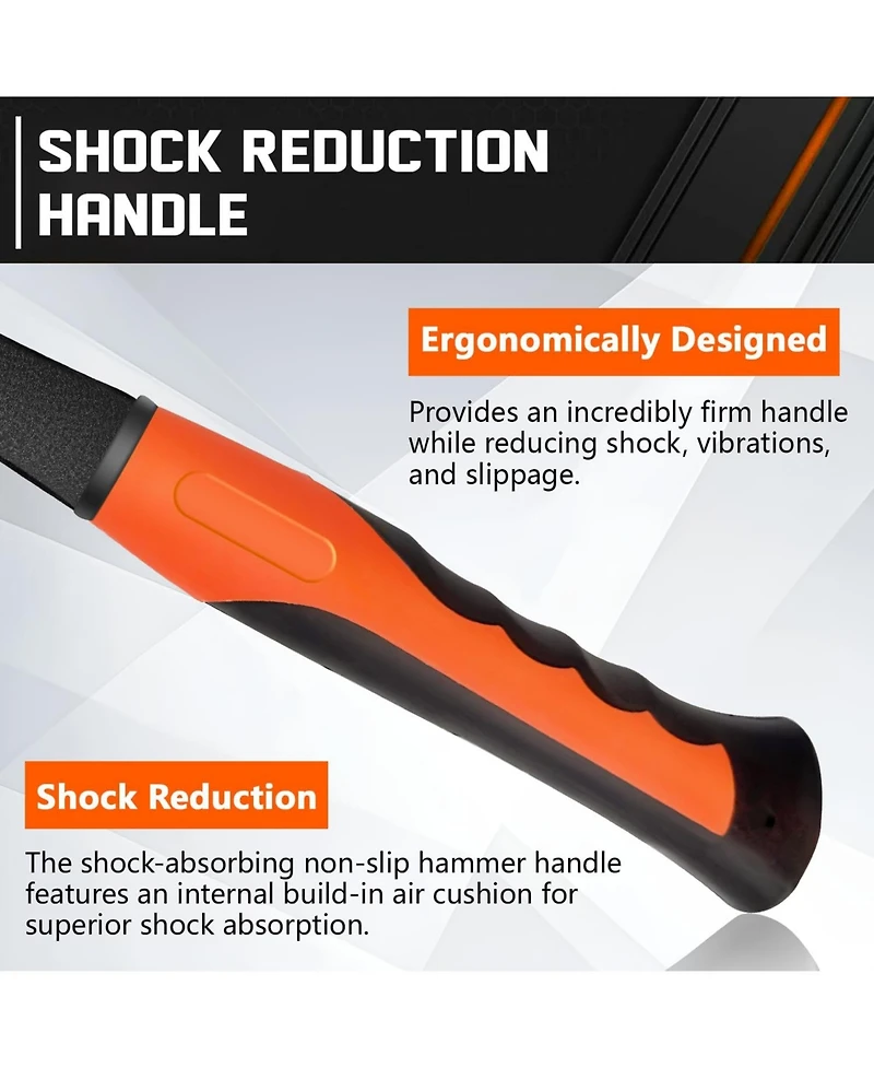 Xdovet Brick Hammer Rock Pick Mason Tool Shock Reduction Handle
