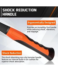 Xdovet Brick Hammer Rock Pick Mason Tool Shock Reduction Handle