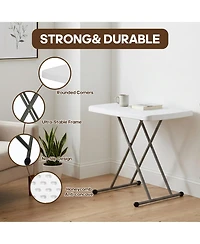 Piscifun Adjustable Height Folding Table Portable Hdpe Laptop Dining Camping Tv Tray