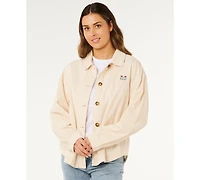 Rip Curl Women's Keepsakes Washed Cord Cotton Button-Front Jacket