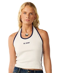 Rip Curl Women's Samba Fitted Stretch Cotton Halter Top