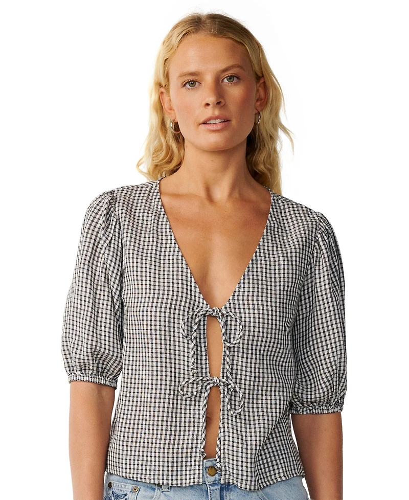 Rip Curl Women's Vibe Surf Tie-Front Top