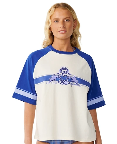 Rip Curl Women's Dolphin Archive Oversized Crewneck T-Shirt