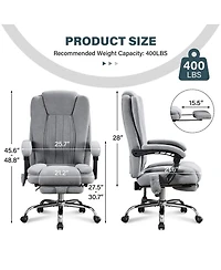 Streamdale Furniture Massage Office Chair with Heat, 6 Vibration Points, and Footrest