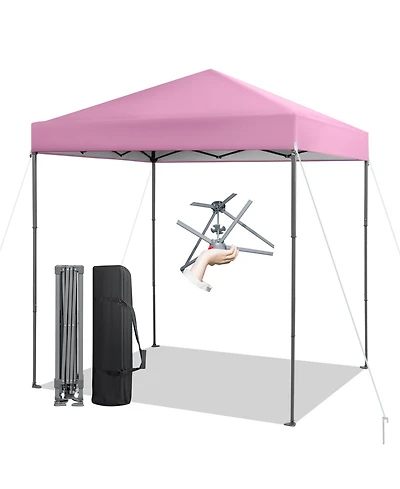 Sugift 6.6 x 6.6 feet Outdoor Pop Up Canopy Tent with Upf 50+ Sun Protection
