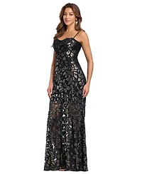 Betsy & Adam Women's Sweetheart Neck Gown
