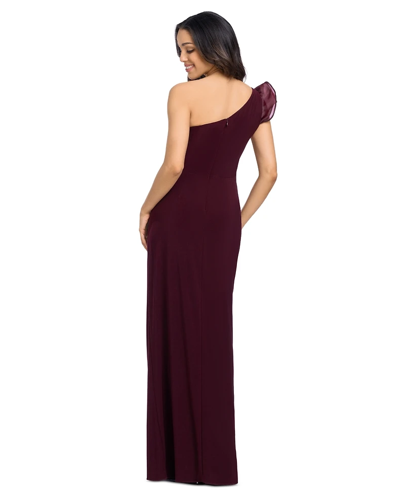 Betsy & Adam Women's One-Shoulder Gown