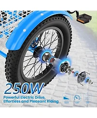 Mooncool CD1 250W Electric Youth Trike, 16" x 3.0" Wheel