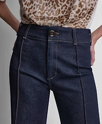 Dkny Jeans Women's High-Rise Pin Tuck Wide Leg