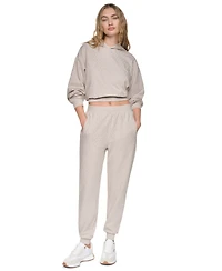 Dkny Jeans Women's Rhinestone High-Rise Jogger Pants